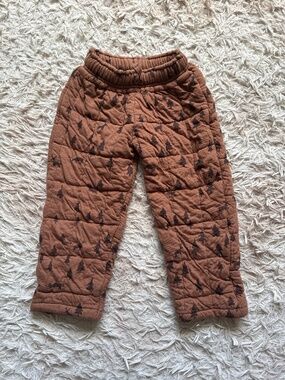 Zara Quilted Brown Pants 5 6